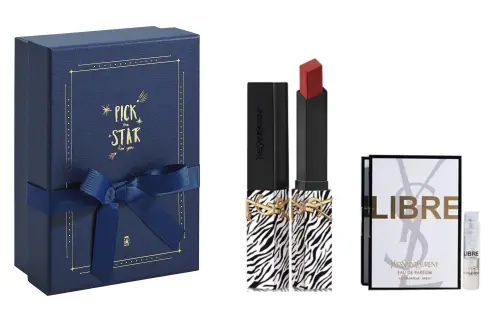 YSL, zebra, lipstick, perfume for professional use, gift box, sample