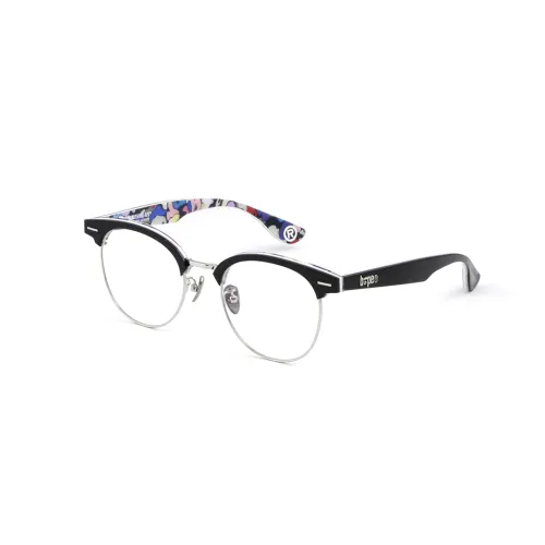 A BATHING APE Stainless Steel Acetate Oval Eyeglass Frames Unisex