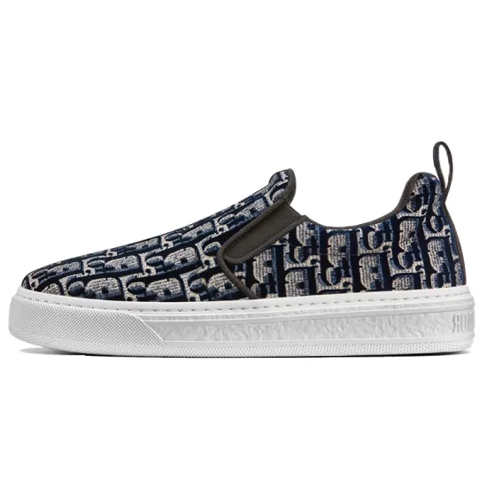 DIOR Solar Slip On Blue Oblique Women's