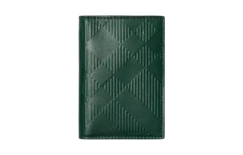 Burberry Calfskin Card Holder Men's Vine Green