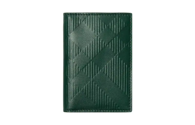 Burberry Calfskin Card Holder Men's Vine Green