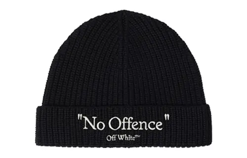 OFF-WHITE No Offence Embroidered Virgin-wool Beanie