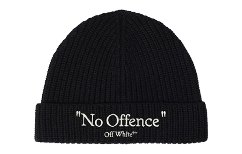 OFF-WHITE No Offence Embroidered Virgin-wool Beanie