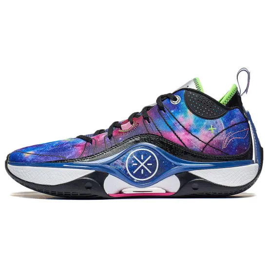 LiNing Wade Shadow 5 Cushioned Slip Resistant Low Top Basketball Shoes Men's Black Purple