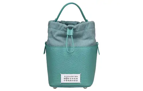 Maison Margiela 5AC Cow Leather Bucket Bag Shoulder Bag, Handbag Small Women's Emerald Green