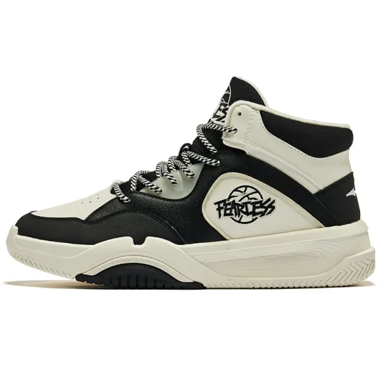 Erke Dominator Optimus Warm Anti Slip And Wear Resistant High Top Skateboard Shoes Men's Ivory Jet Black