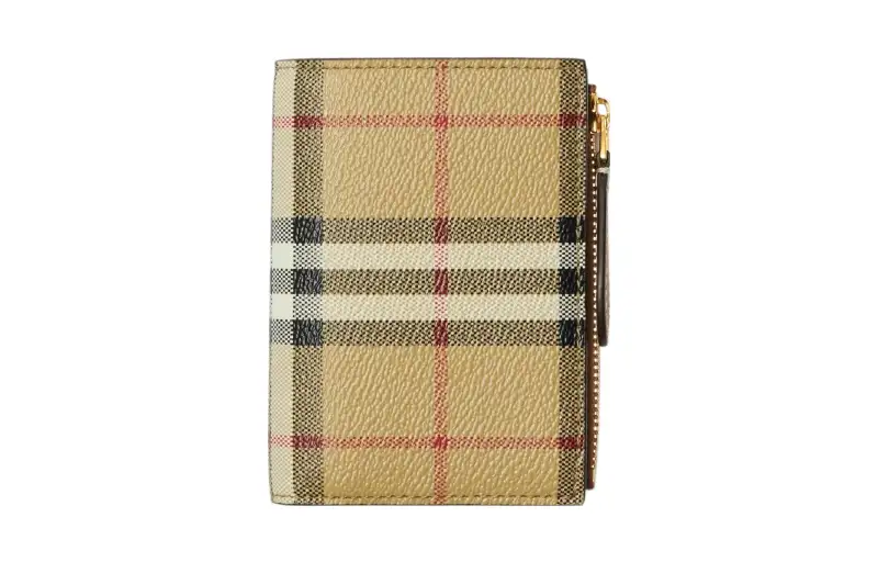 Burberry Polyurethane Wallet Small Women's Archive Beige