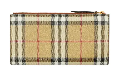 Burberry Polyurethane Wallet Large Women's Archive Beige
