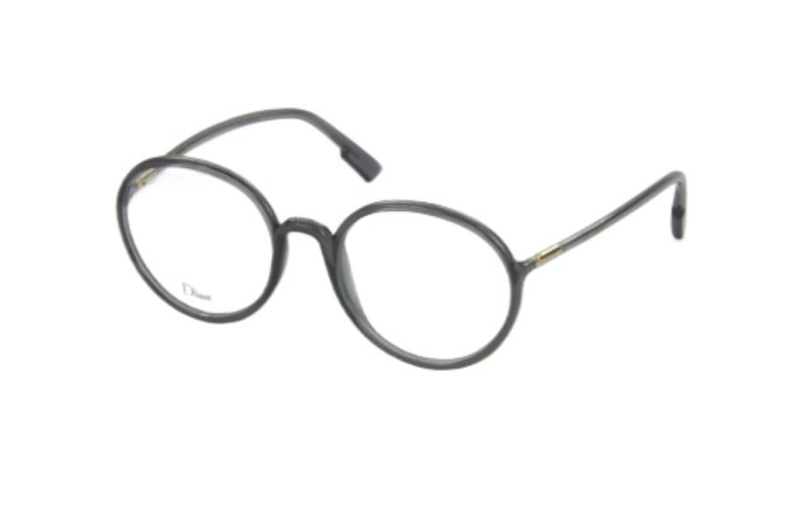 DIOR Plastic Acetate Round Eyeglass Frames Unisex Gray