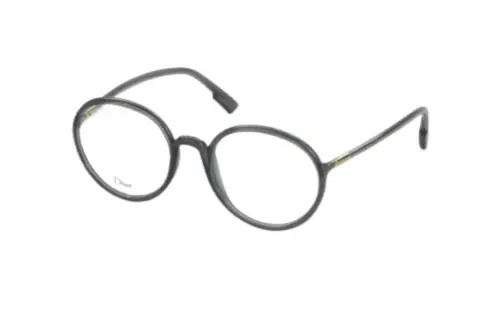DIOR Plastic Acetate Round Eyeglass Frames Unisex Gray