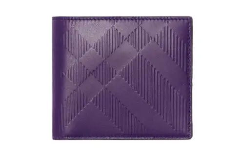 Burberry Calfskin Wallet Regular Men's Royal Purple