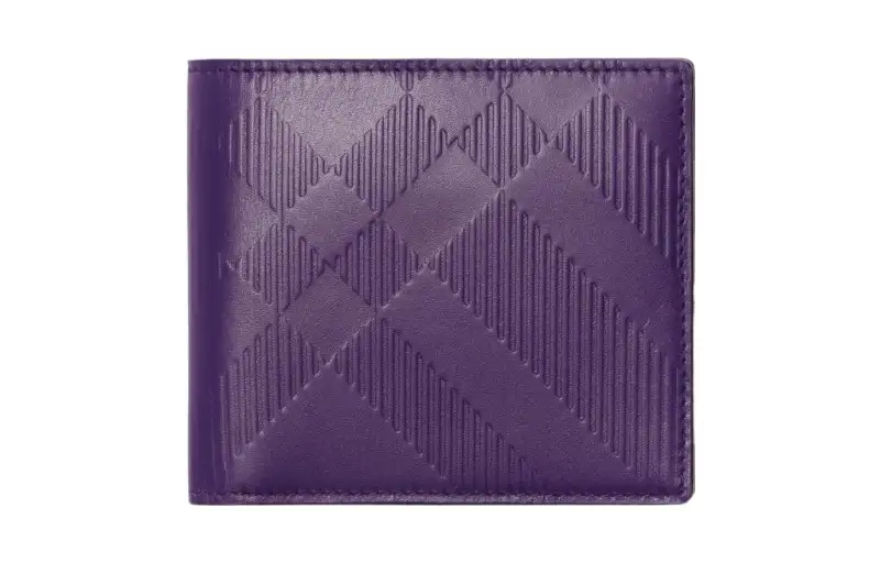 Burberry Calfskin Wallet Regular Men's Royal Purple