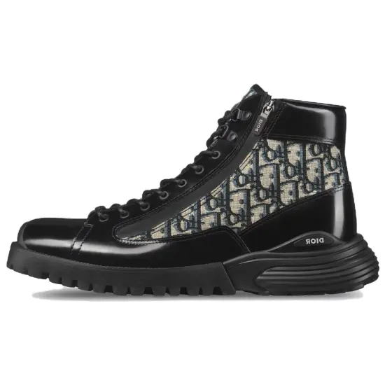 DIOR Combat Ankle Boot 'DIOR Oblique - Black'