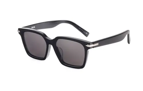 DIOR Plate Frame Irregular Shape Sunglasses Unisex Black