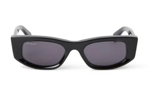 OFF WHITE Acetate Irregular Shape Sunglasses Unisex Black