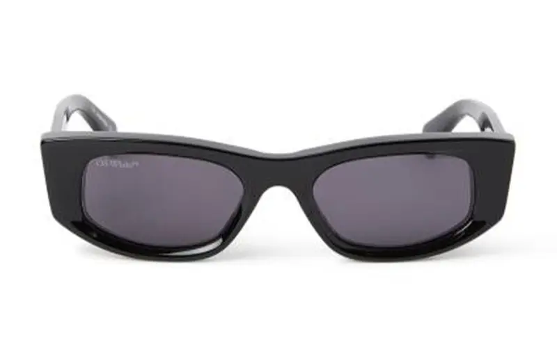OFF WHITE Acetate Irregular Shape Sunglasses Unisex Black