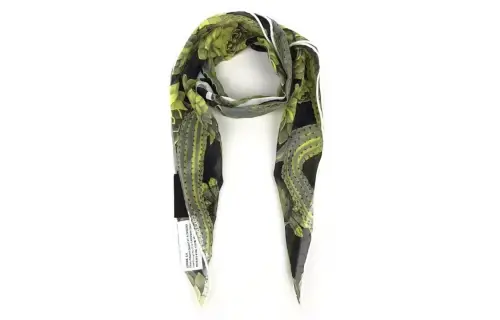 LOEWE Printed Pattern Scarves Unisex Green
