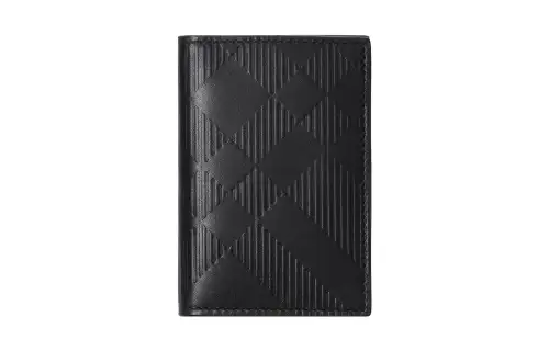 Burberry Calfskin Card Holder Regular Men's Black