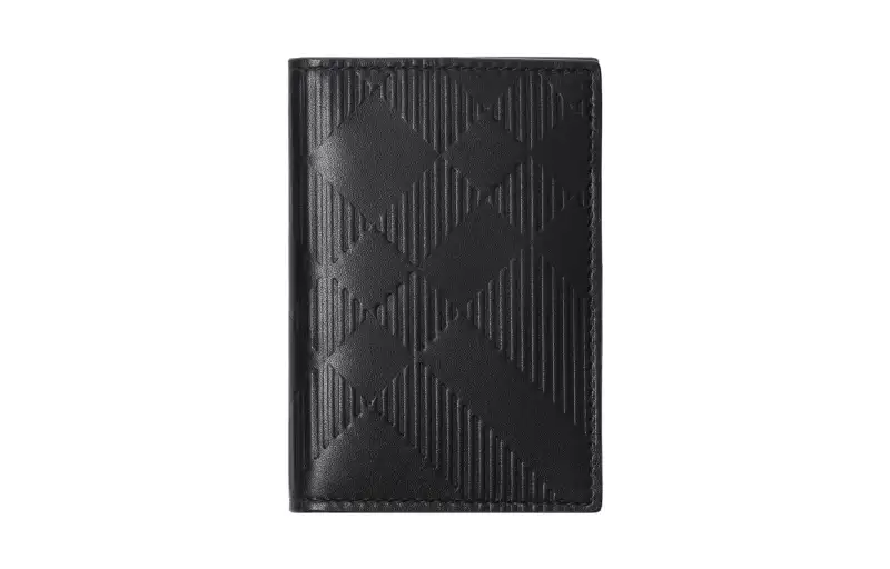 Burberry Calfskin Card Holder Regular Men's Black