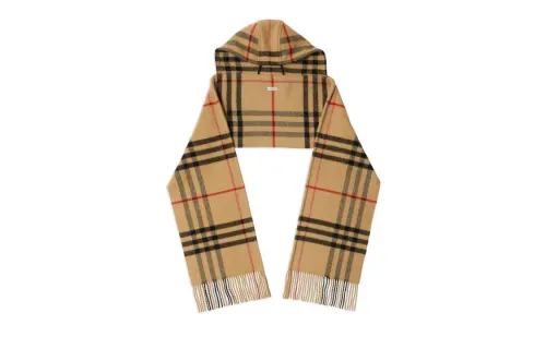 Burberry Checked Fringed-Edge Scarf