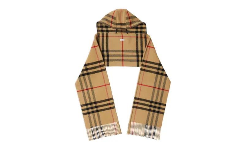 Burberry Checked Fringed-Edge Scarf