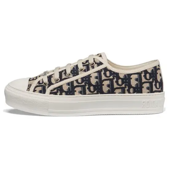 DIOR Walk'N'DIOR Oblique Navy Canvas Women's
