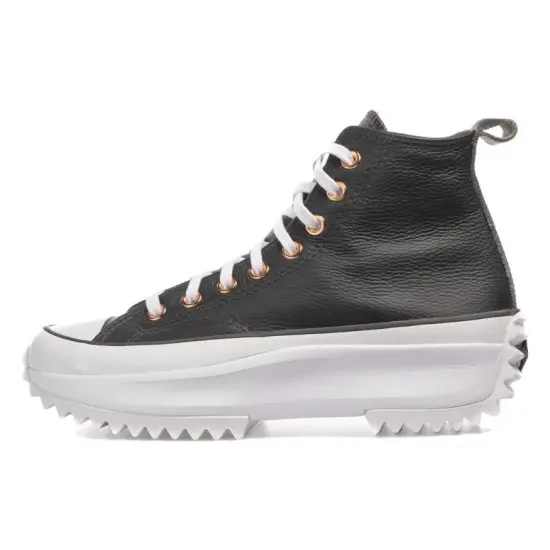 Converse Run Star Hike Platform Metallic & Leather High Top 'Black'