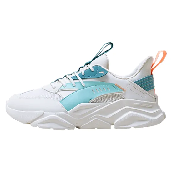 ANTA Life Collection Running Shoes Men Mid-Top Ivory White/River Water Blue/Silk Blue Green