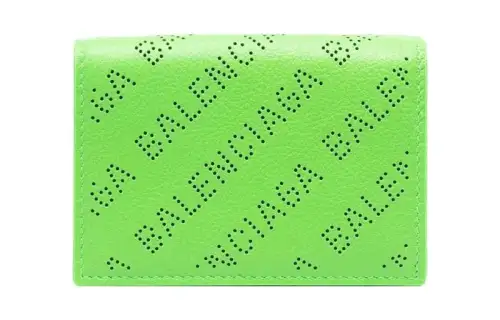 Balenciaga Leather Wallet Men's Green