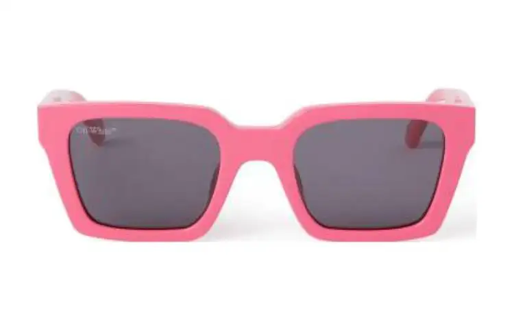 OFF WHITE Acetate Irregular Shape Sunglasses Unisex Pink