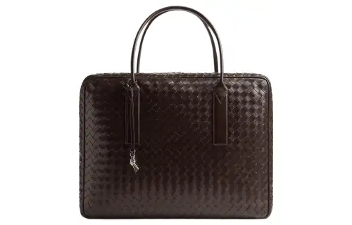 Bottega Veneta Intrecciato Calfskin Handbag Travel Bag Men's