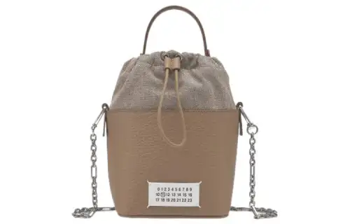 Maison Margiela 5AC Cow Leather Bucket Bag, Handbag, Shoulder Bag Small Women's Brown