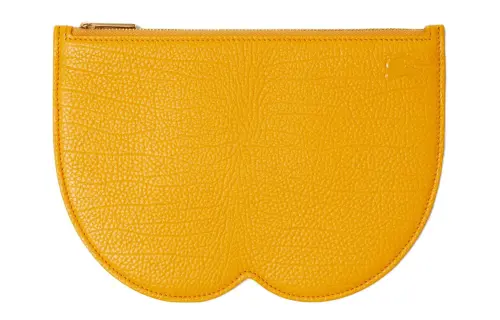 Burberry Calfskin Storage Bag Storage Bag Tubas Women's Touch Me Not Yellow