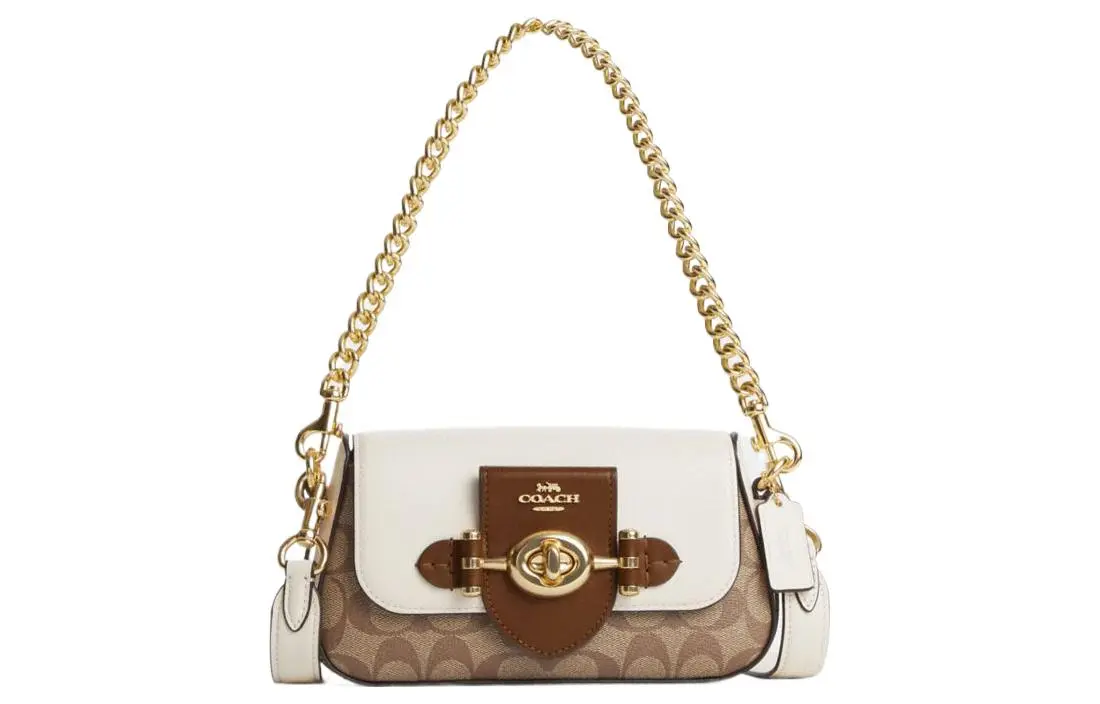 COACH Brie Cow Leather Handbag, Shoulder Bag, Crossbody Bag Small Women's