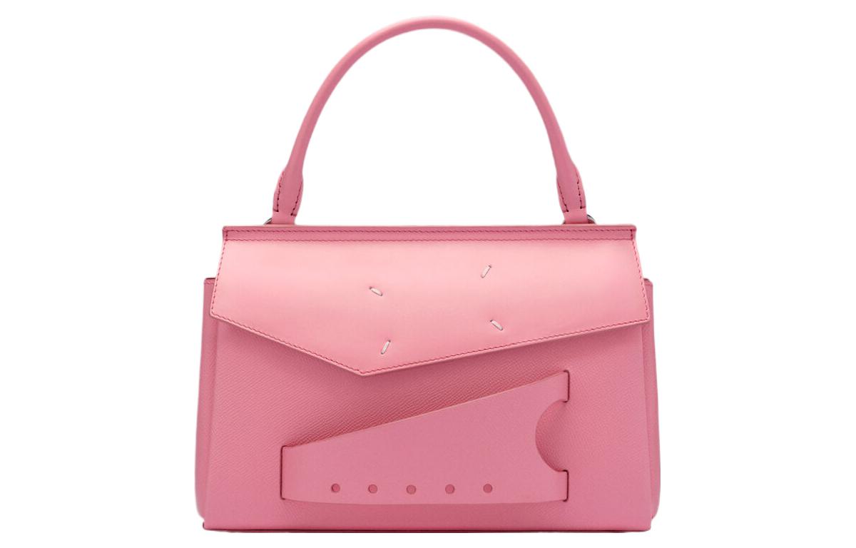 Maison Margiela Snatched Calfskin Handbag, Shoulder Bag, Crossbody Bag Small Women's Pink