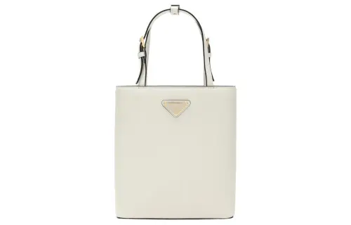 PRADA Leather Shoulder Bag, Crossbody Bag, Handbag Women's White