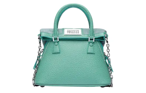 Maison Margiela 5AC Grain Calfskin Shoulder Bag, Crossbody Bag, Handbag Extra Mini Women's Mint Green