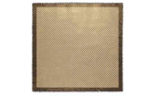 GUCCI Shiny Gg Wool Jacquard Shawl
