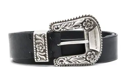 Golden Goose Lace Washed Leather Belt