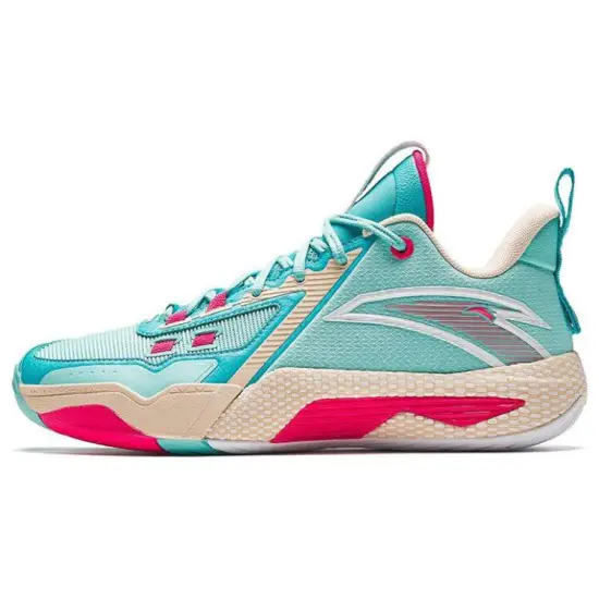 ANTA Quick Battle 5 Basketball Shoes Men Mid-Top Clearwater Blue/Zhumu Blue