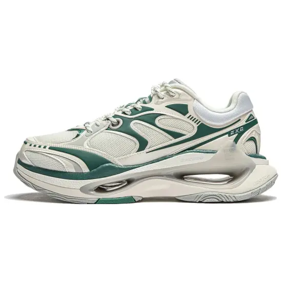 LiNing Exceed Infinity Casual Shoes Women's Low-Top Beige Green