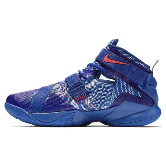Nike Zoom Soldier 9 Basketball Shoes Men High-top Blue