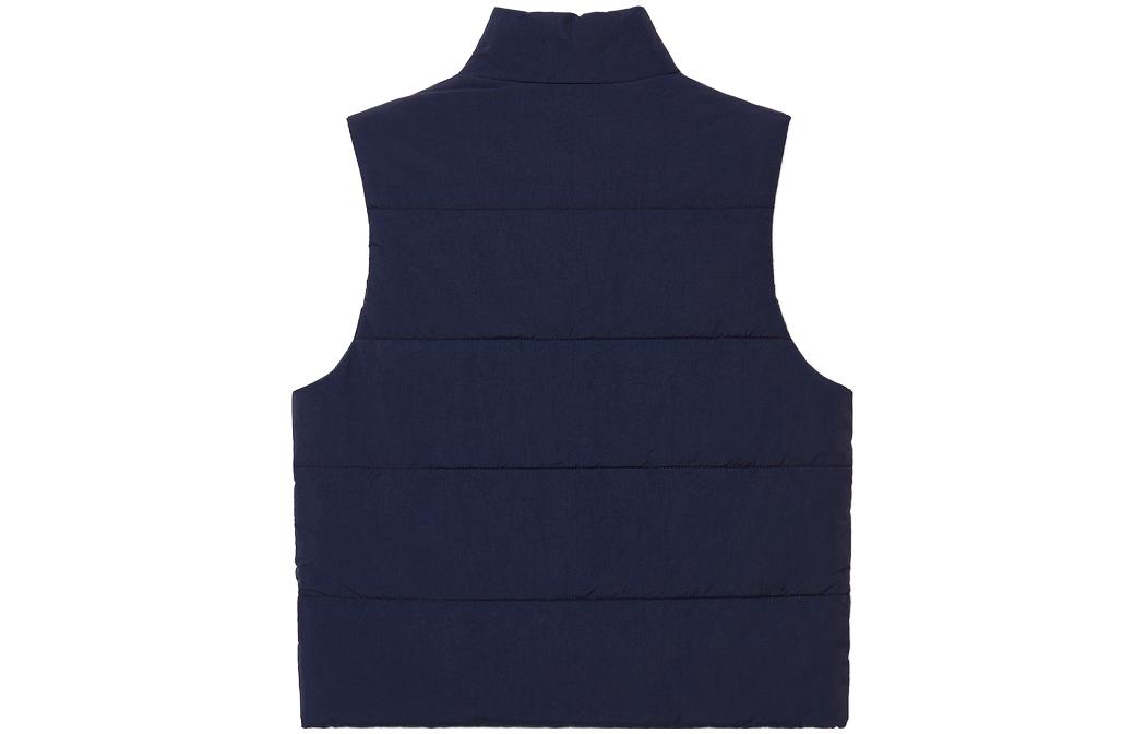 LACOSTE French Crocodile Solid Color Zipper Stand Collar Straight Vest for Children