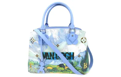 LOUIS VUITTON Leather Shoulder Bag, Crossbody Bag, Handbag Regular Women's Blue
