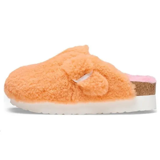 Birkenstock Boston Big Buckle Shearling Slippers