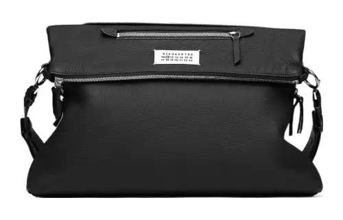 Maison Margiela Logo Patch Zipped Shoulder Bag