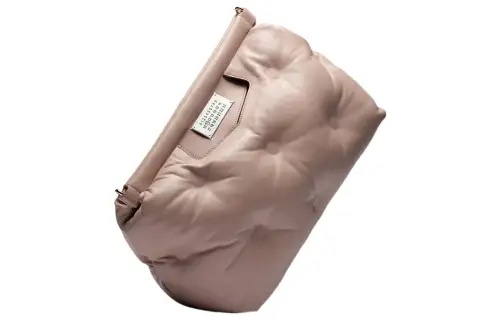 Maison Margiela Glam Slam Full Grain Nappa Leather Shoulder Bag, Crossbody Bag Medium Women's Dark Pink