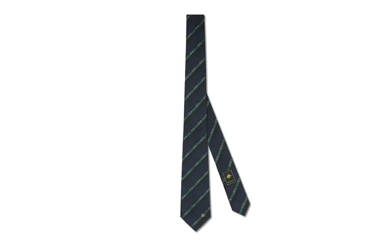 GUCCI Horsebit jacquard Silk Tie