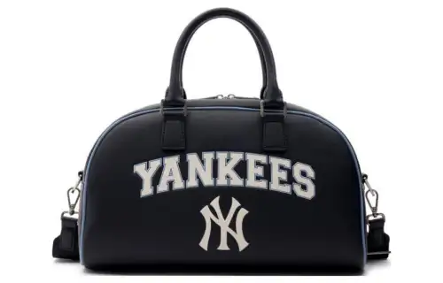 MLB New York Yankees Artificial Leather Bowling Bags Crossbody One Shoulder Handbag Gym Bag Travel Bag Swim Bag Large