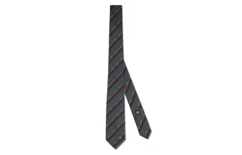 GUCCI Mulberry Silk Ties Men's Dark Gray